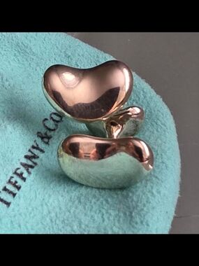 Tiffany & Co. Elsa Peretti Sterling Silver Bean Cuff Links
